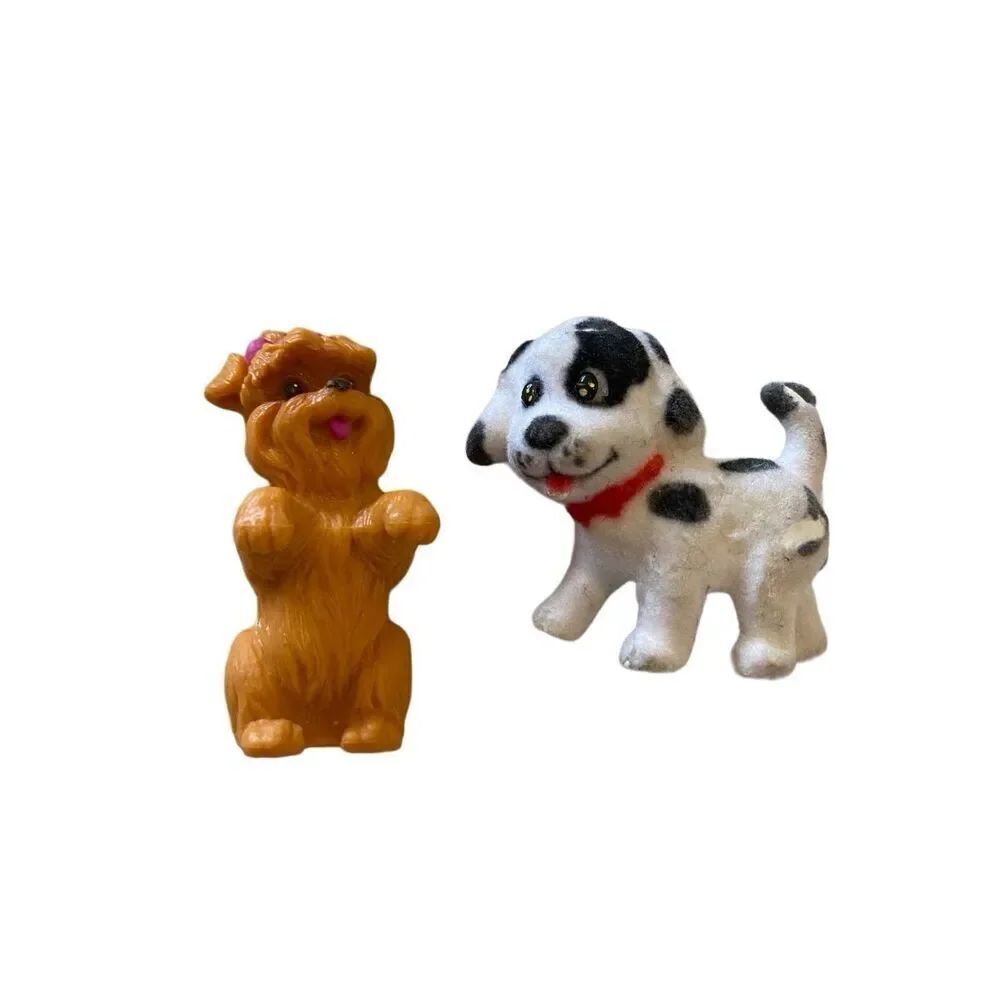 Lot Of 2 Vintage Puppies Country Barbie Pencil Topper